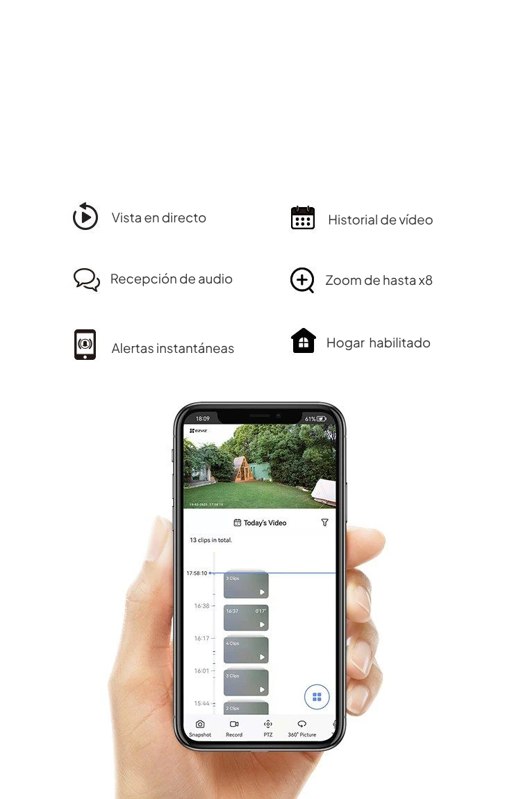 Con la aplicación EZVIZ puede capturar, guardar, proteger y compartir lo que más le importa.