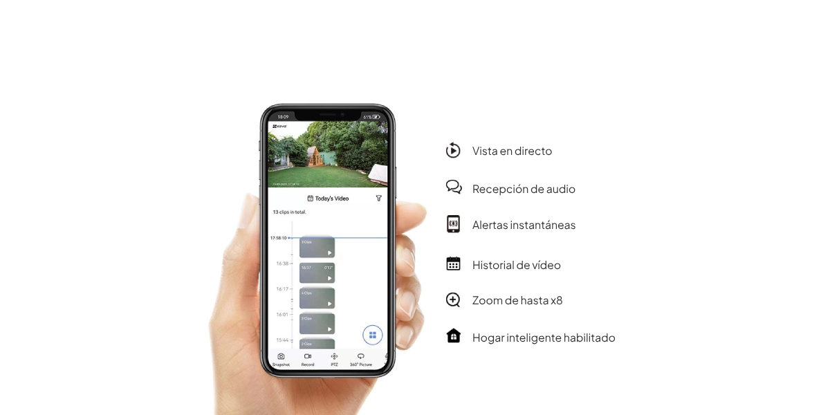 Con la aplicación EZVIZ podés capturar, guardar, proteger y compartir lo que más te importa.